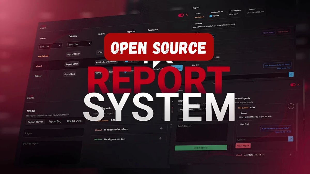 Report System | Open Source | ESX / QB / QBOX